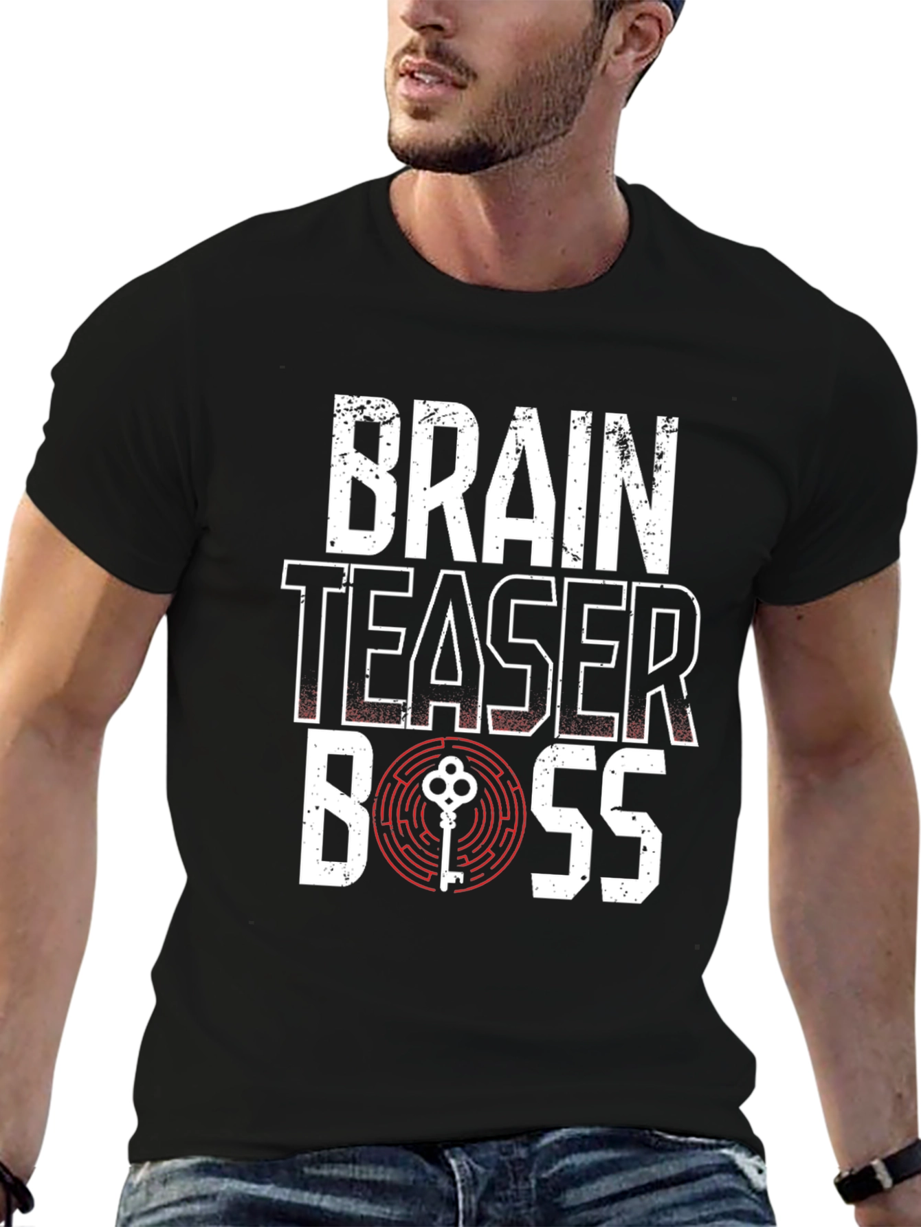 Brain Teaser Boss Graphic T-Shirt - Puzzle Solver Tee