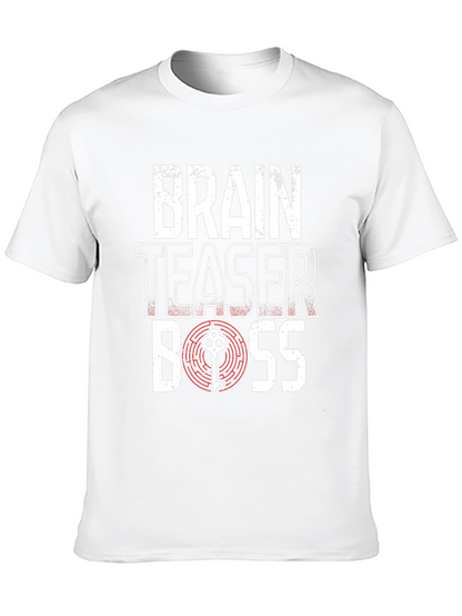 Brain Teaser Boss Graphic T-Shirt - Puzzle Solver Tee