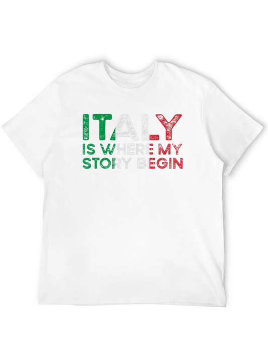 Italy Story Graphic Tee - Black