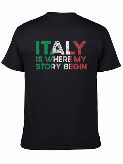Italy Story Graphic Tee - Black