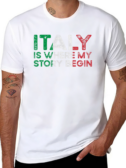 Italy Story Graphic Tee - Black