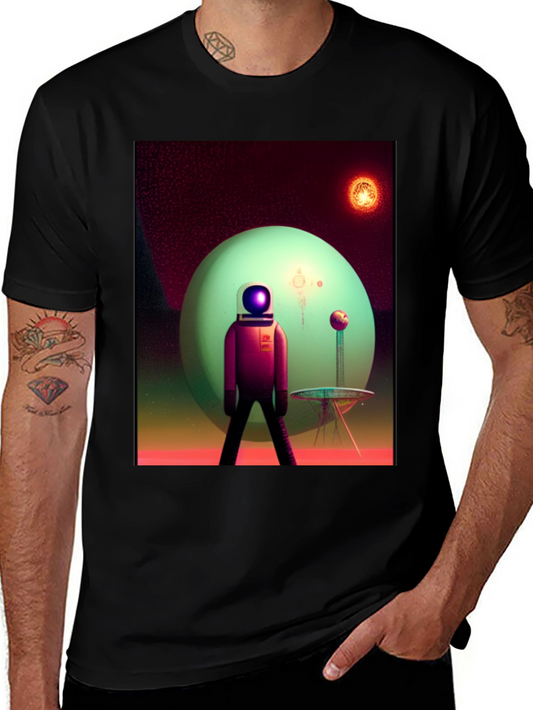 Astronaut on Alien Planet Graphic Tee
