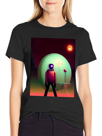 Astronaut on Alien Planet Graphic Tee