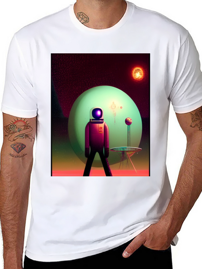 Astronaut on Alien Planet Graphic Tee