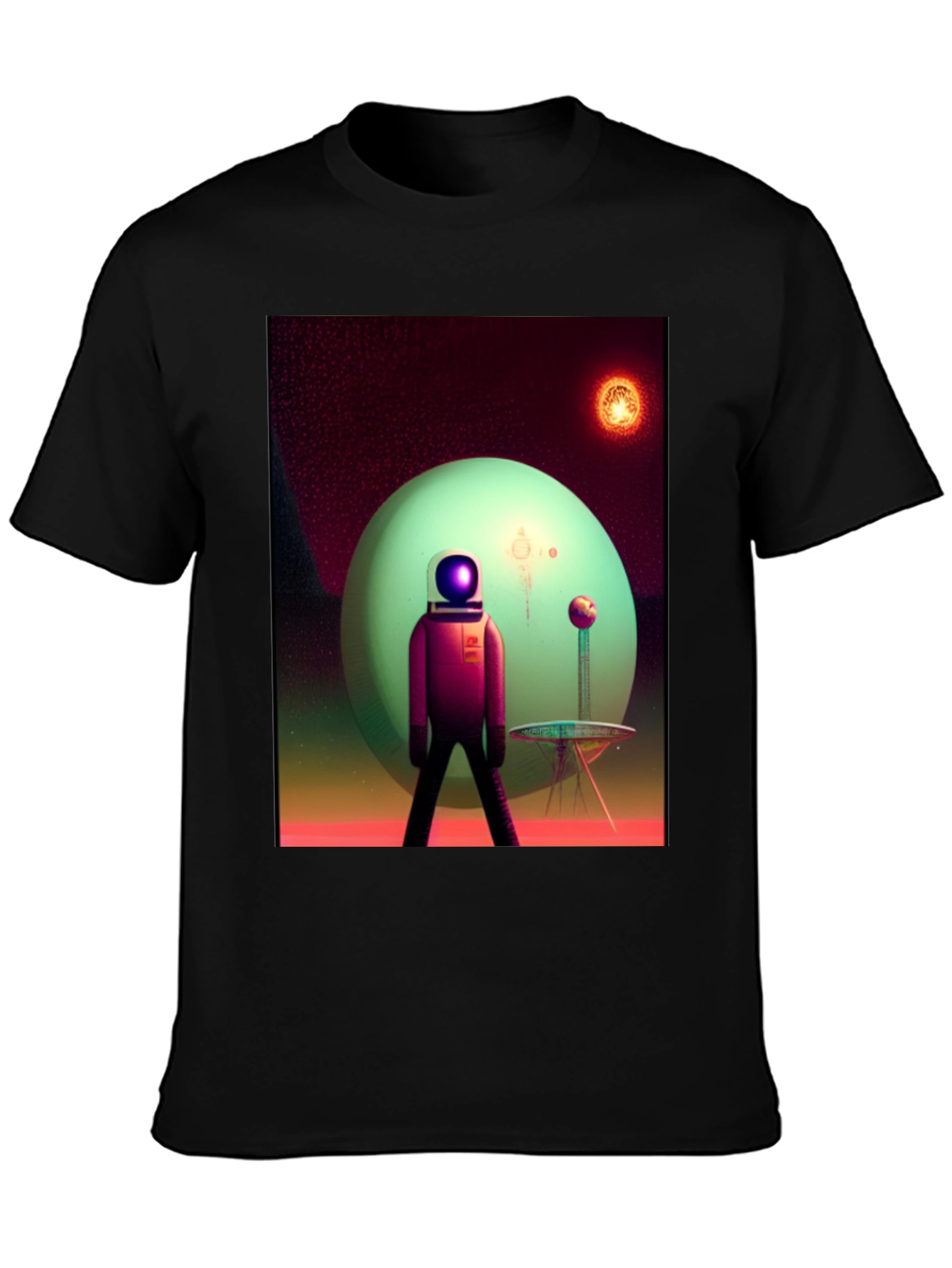 Astronaut on Alien Planet Graphic Tee