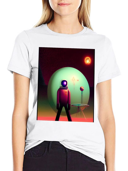 Astronaut on Alien Planet Graphic Tee