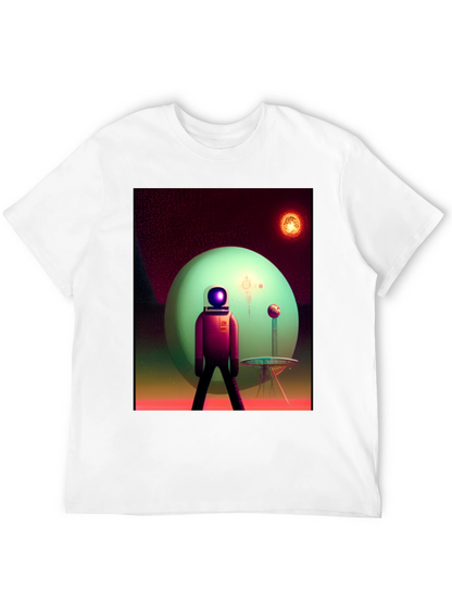 Astronaut on Alien Planet Graphic Tee