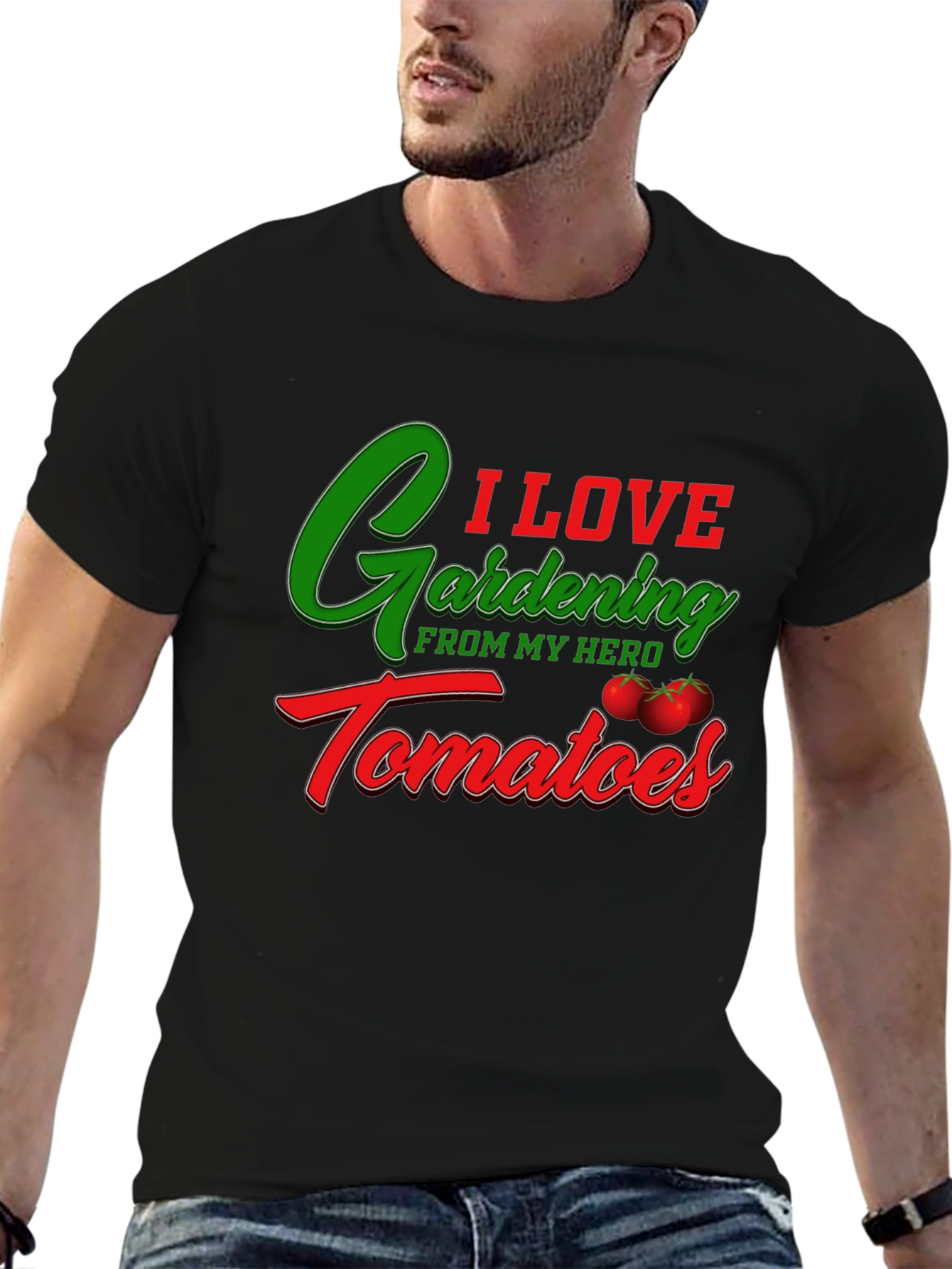Gardening & Tomato Lover Black T-Shirt