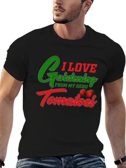 Gardening & Tomato Lover Black T-Shirt