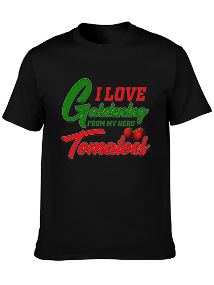 Gardening & Tomato Lover Black T-Shirt