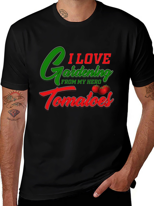 Gardening & Tomato Lover Black T-Shirt