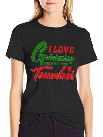 Gardening & Tomato Lover Black T-Shirt