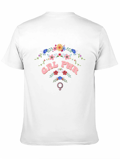 GRL PWR Floral T-Shirt - Empowering Womens Fashion