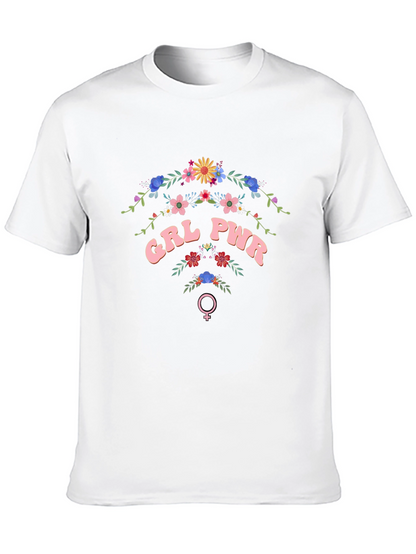 GRL PWR Floral T-Shirt - Empowering Womens Fashion