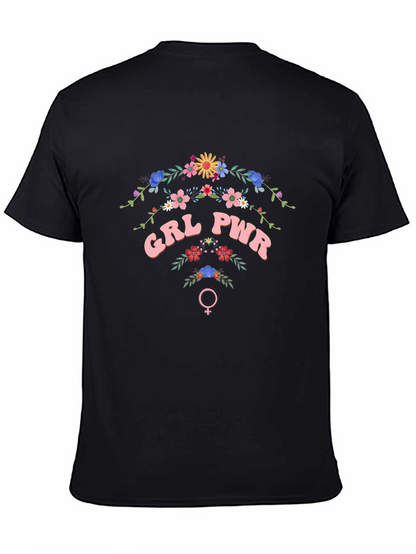 GRL PWR Floral T-Shirt - Empowering Womens Fashion