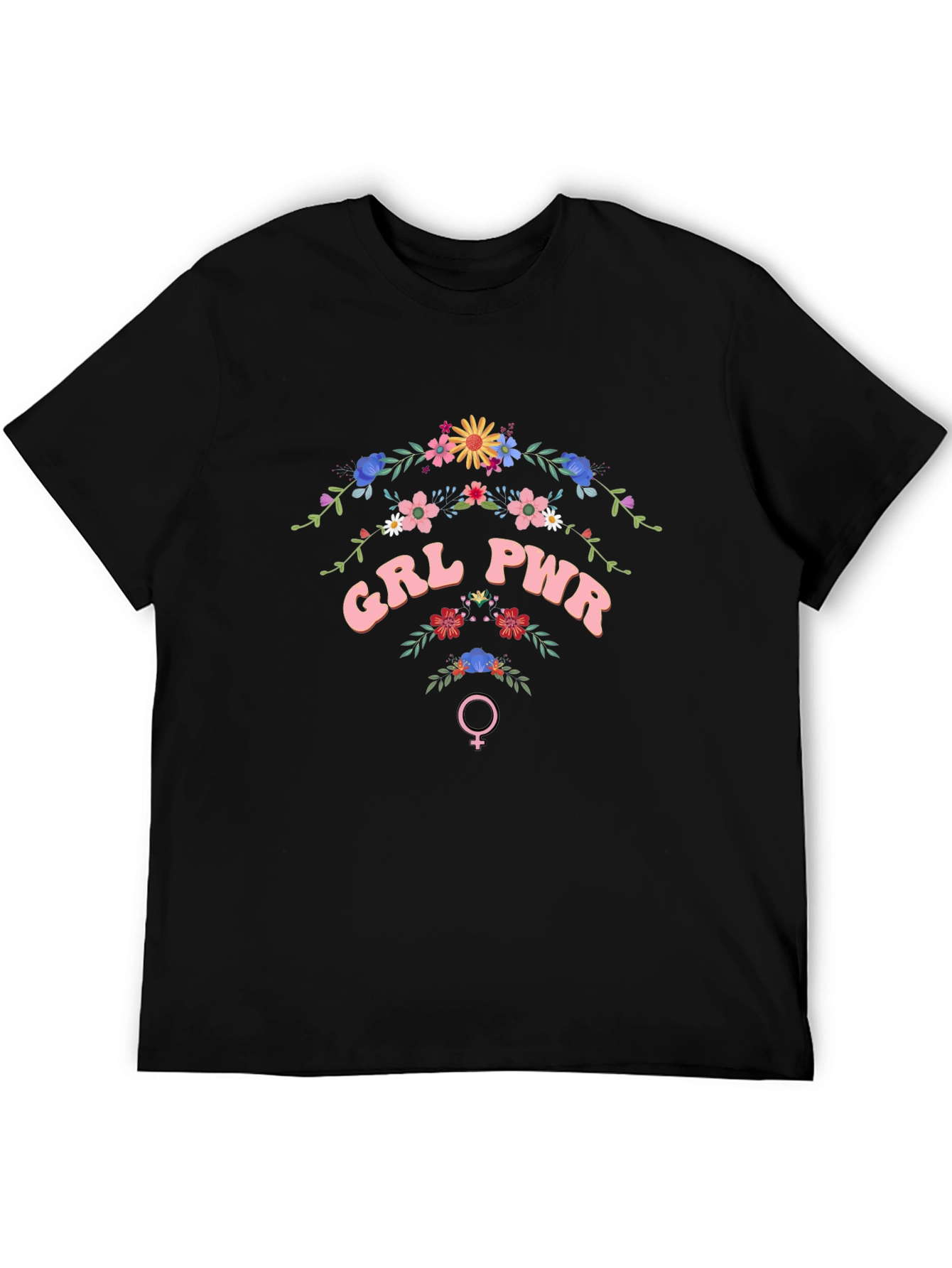 GRL PWR Floral T-Shirt - Empowering Womens Fashion