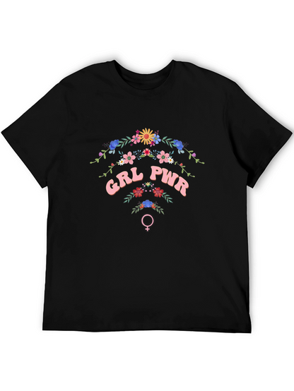 GRL PWR Floral T-Shirt - Empowering Womens Fashion