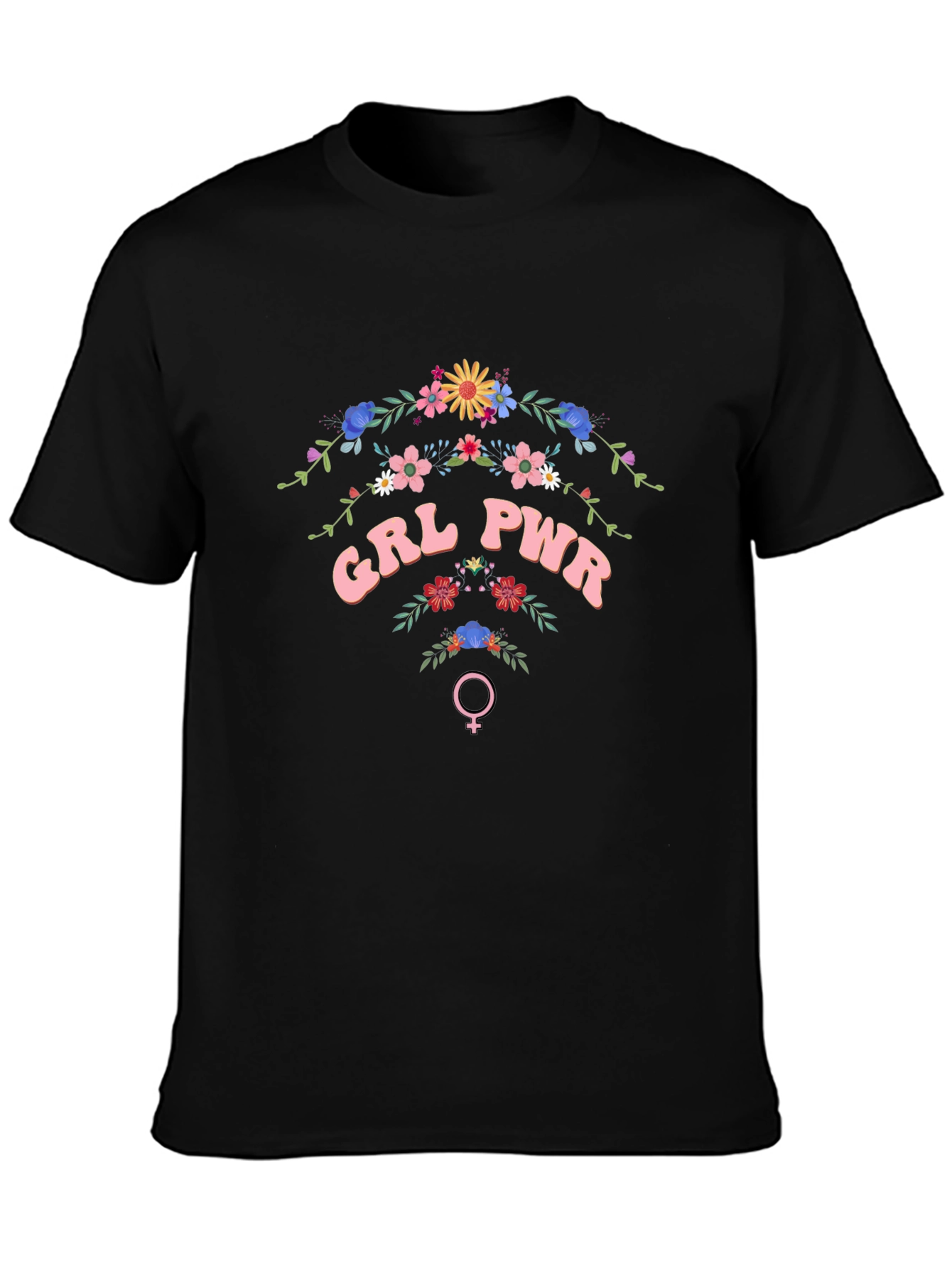 GRL PWR Floral T-Shirt - Empowering Womens Fashion