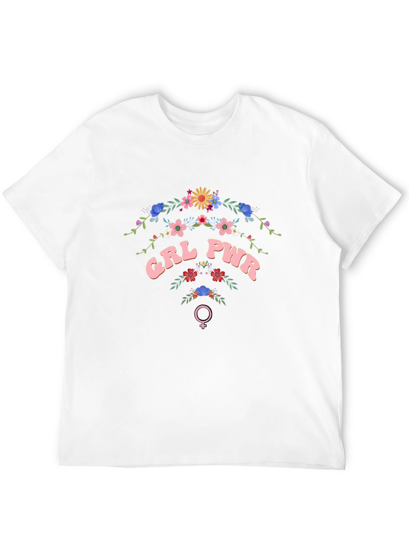 GRL PWR Floral T-Shirt - Empowering Womens Fashion