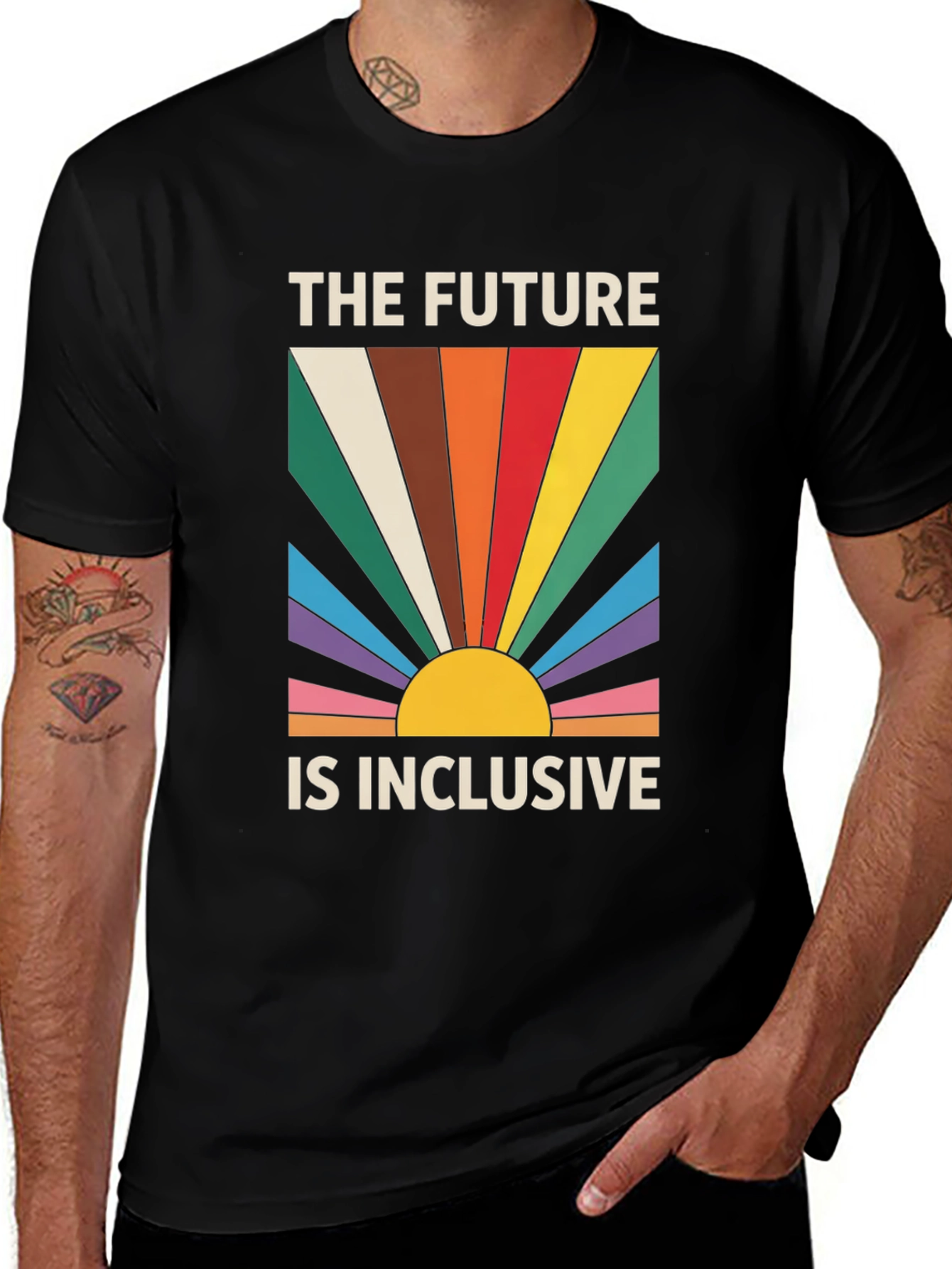 Inclusive Future Graphic Tee - Retro Pride Shirt