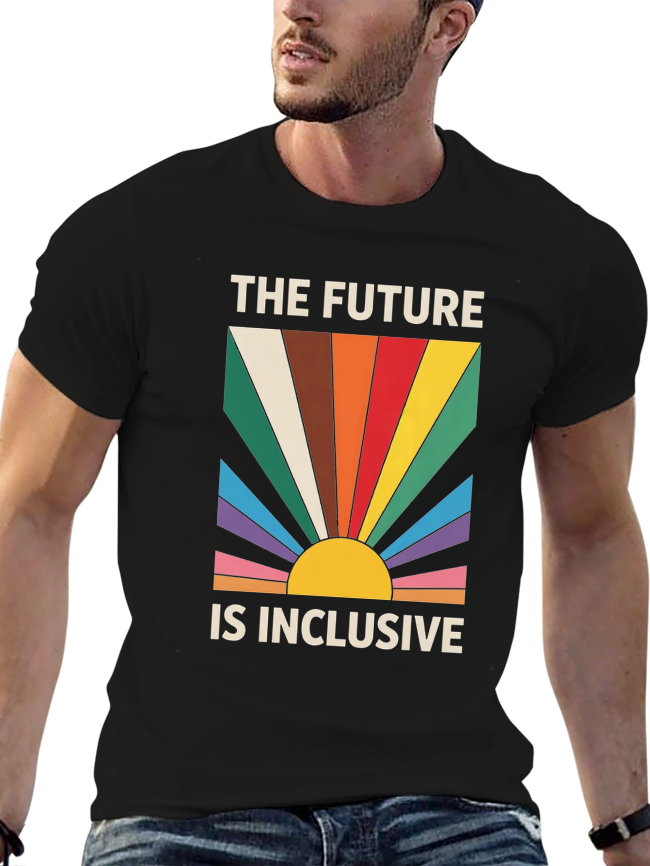Inclusive Future Graphic Tee - Retro Pride Shirt