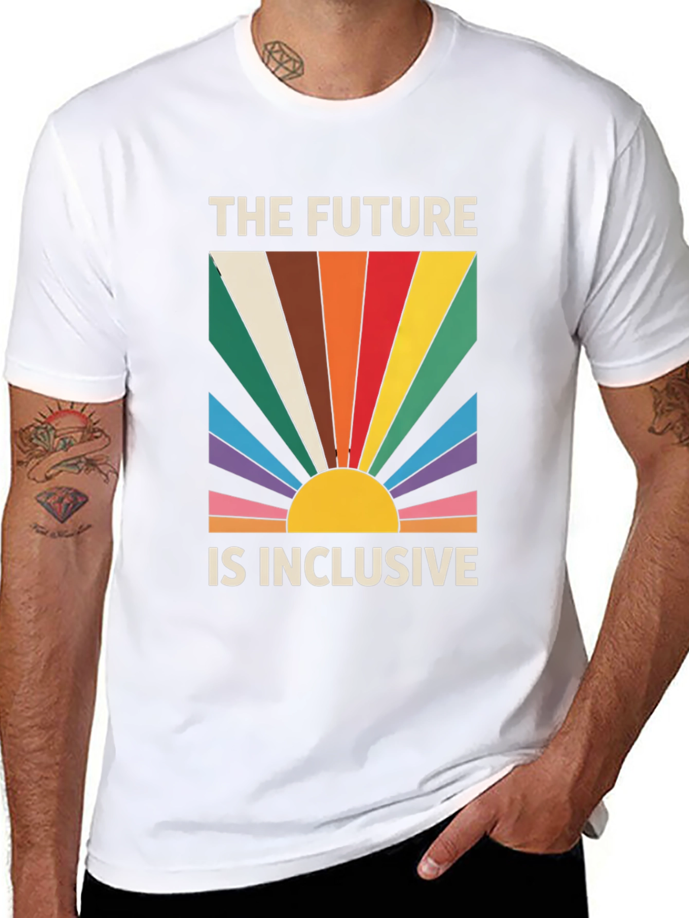 Inclusive Future Graphic Tee - Retro Pride Shirt