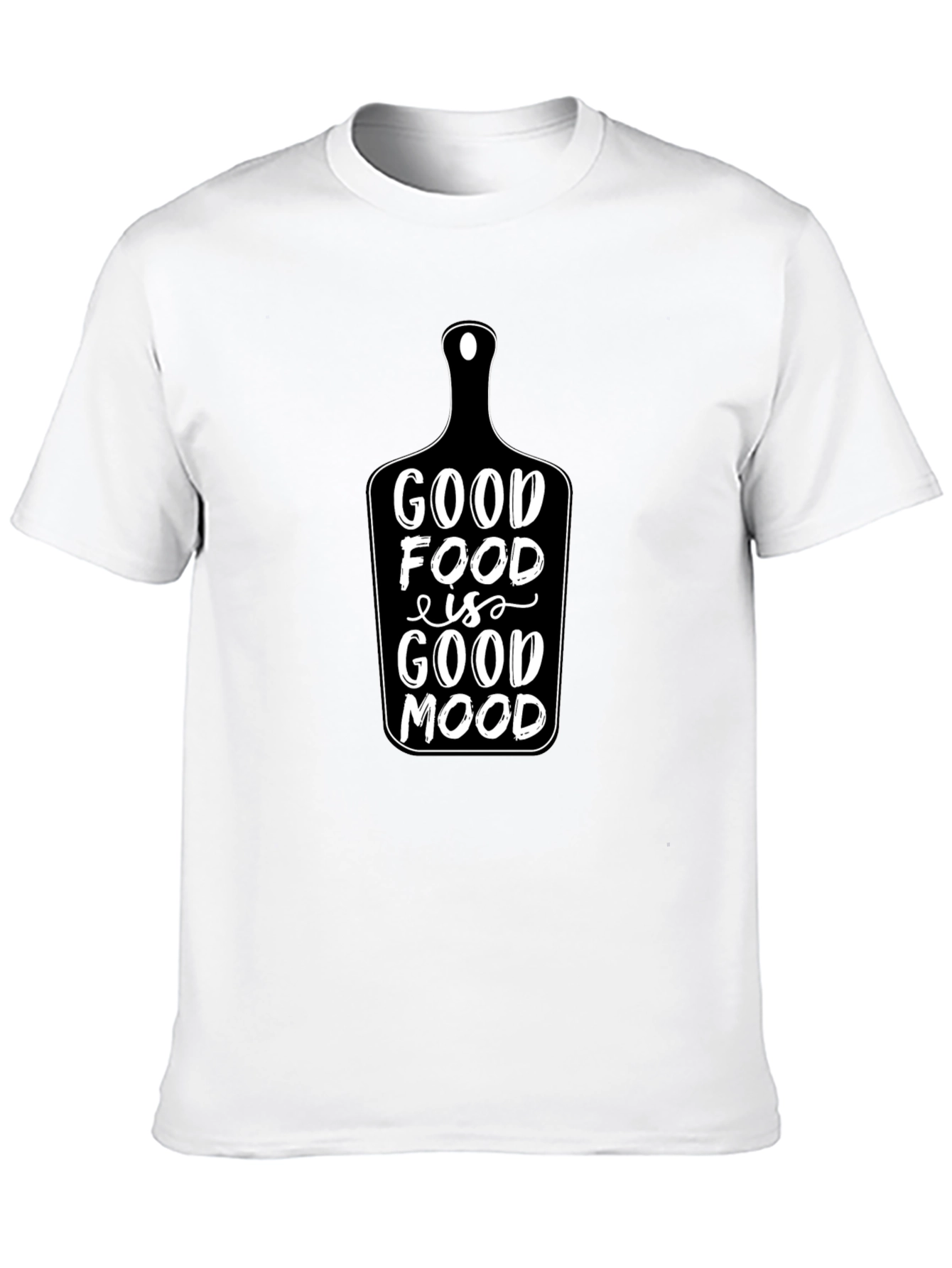 Good Food is Good Mood Black Graphic T-Shirt