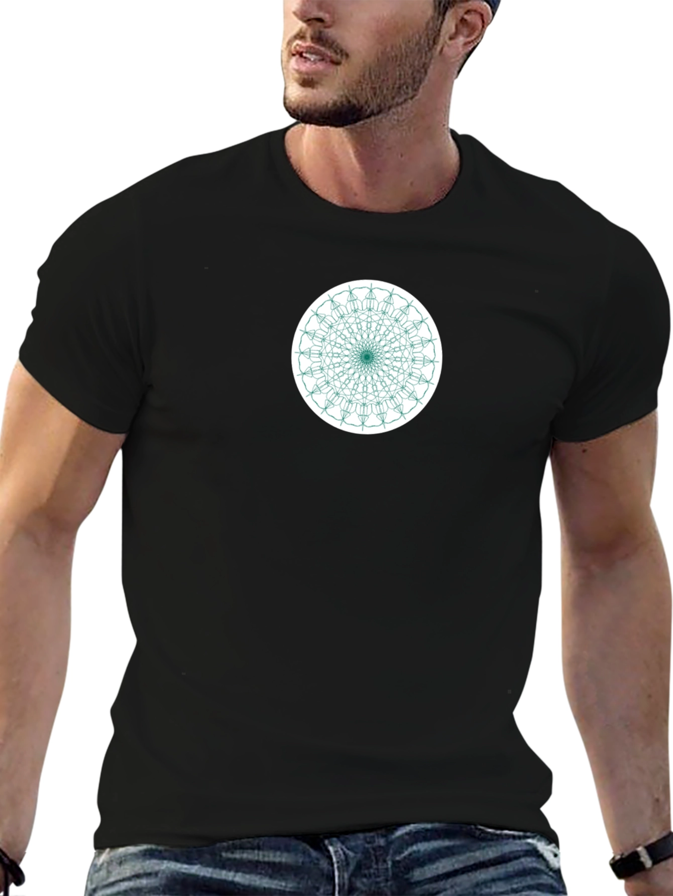 Geometric Mandala Graphic Tee - Modern Menswear