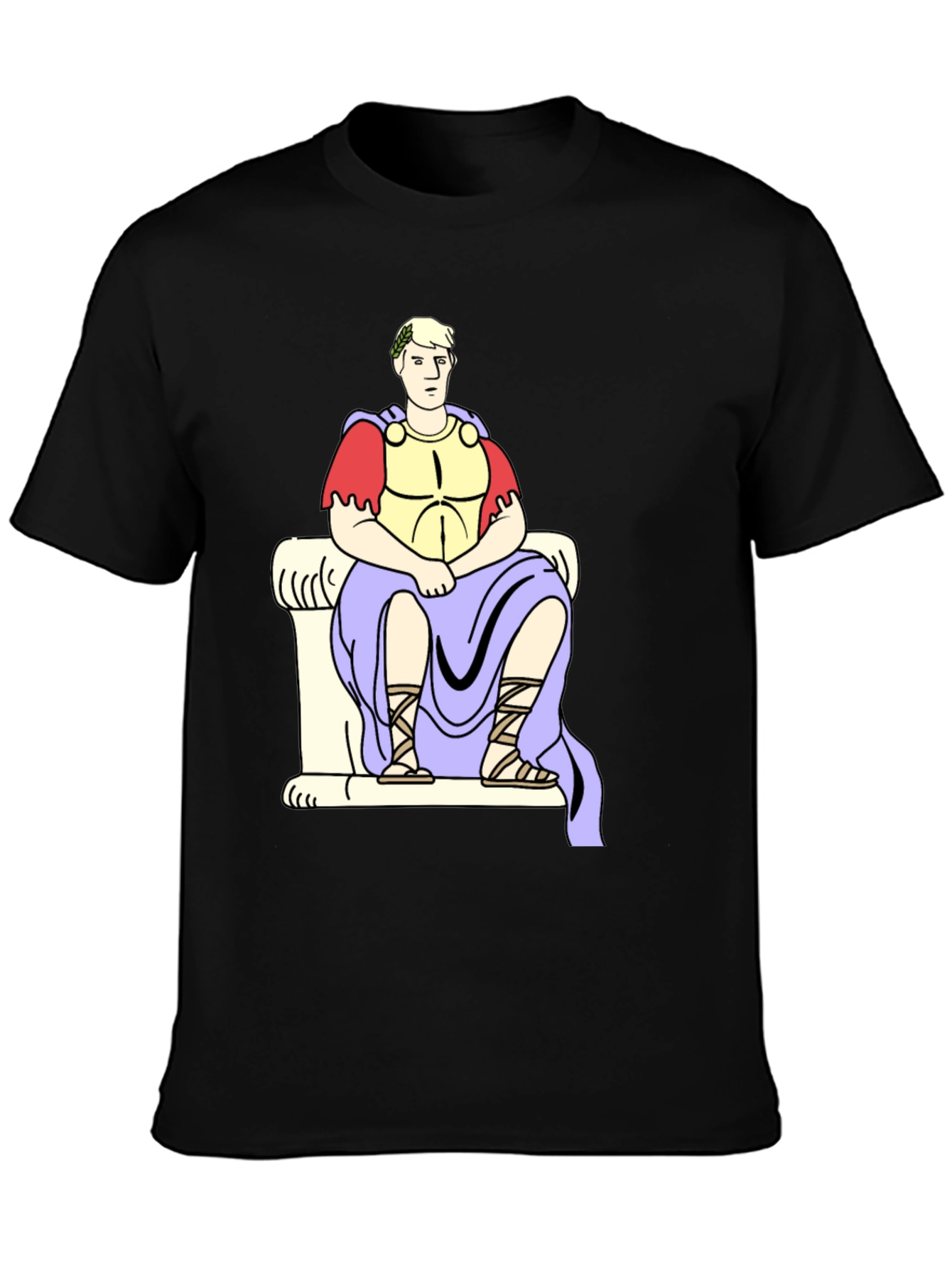 Roman Emperor Graphic Tee - Black