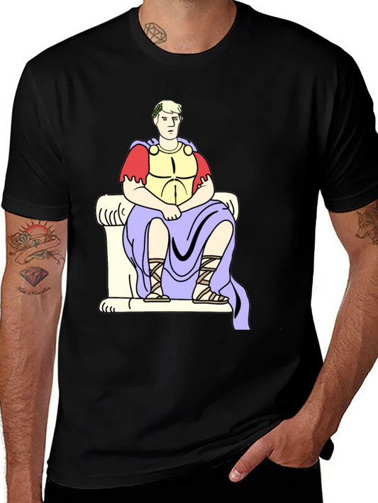 Roman Emperor Graphic Tee - Black