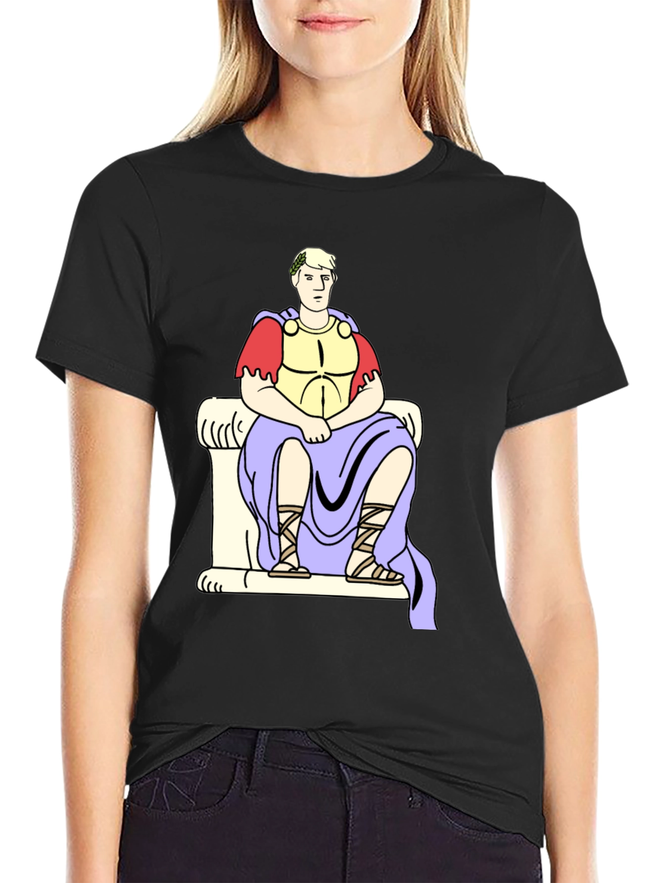 Roman Emperor Graphic Tee - Black