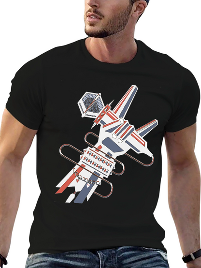 Geometric Graphic Print Tee - Unique Modern Design