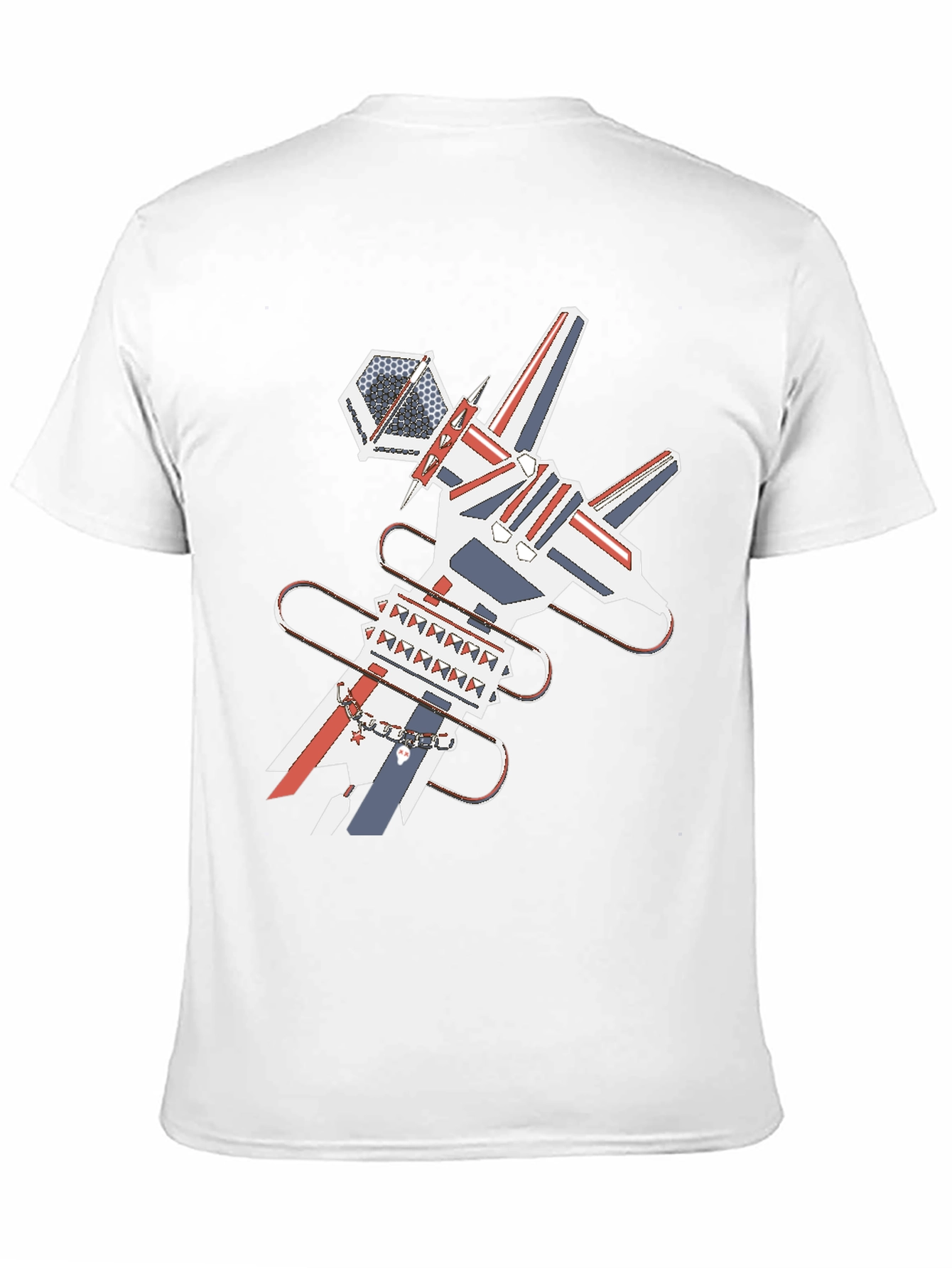 Geometric Graphic Print Tee - Unique Modern Design