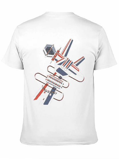 Geometric Graphic Print Tee - Unique Modern Design