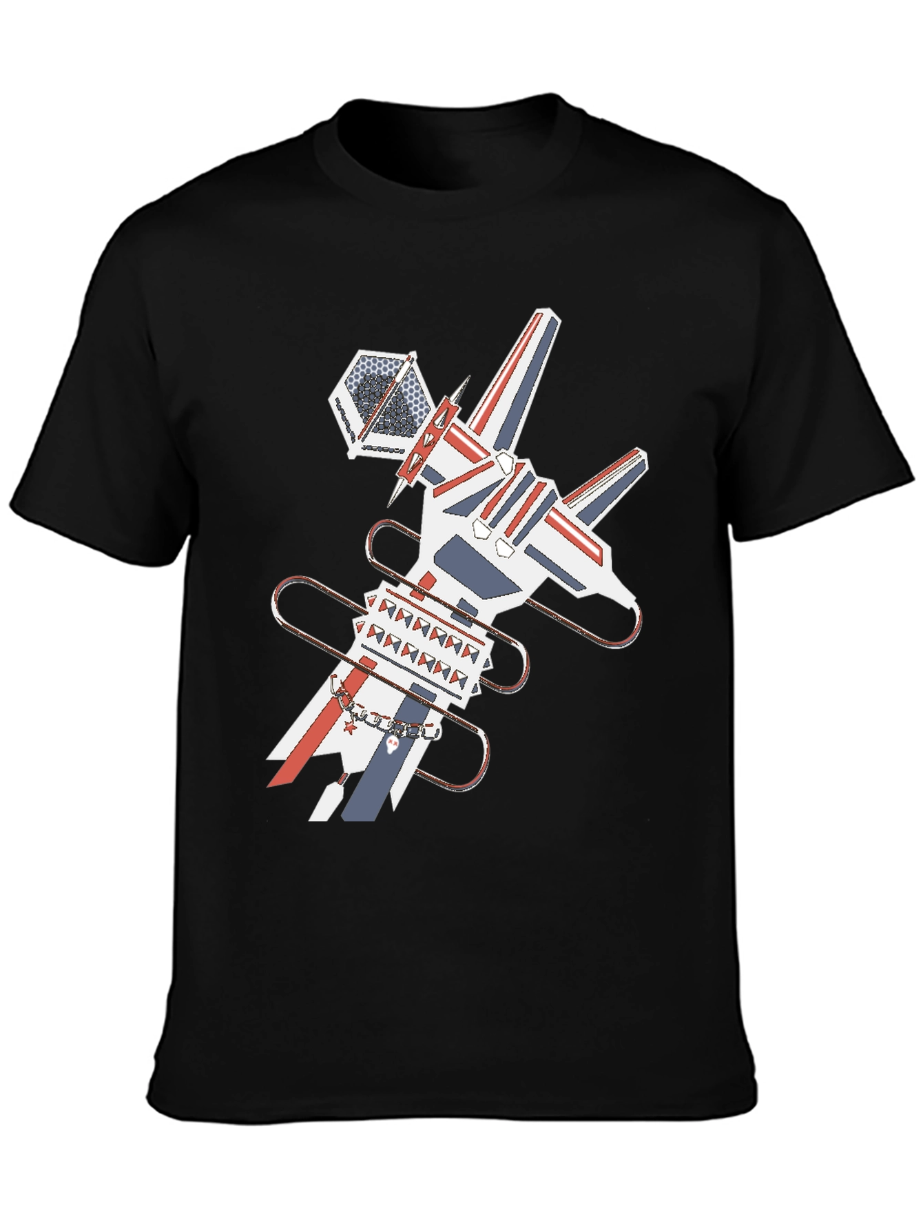 Geometric Graphic Print Tee - Unique Modern Design