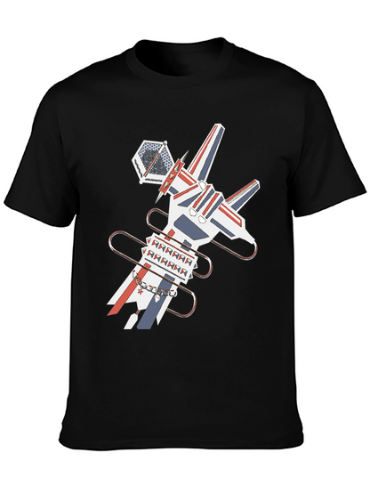 Geometric Graphic Print Tee - Unique Modern Design