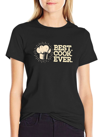 Best Cook Ever Black Graphic T-Shirt