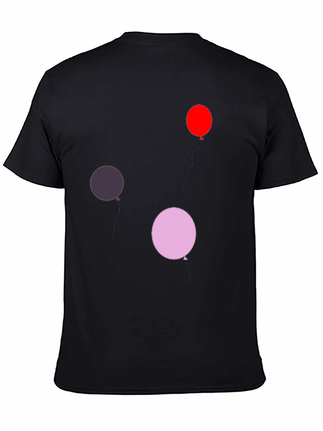 Balloon Print Black T-Shirt