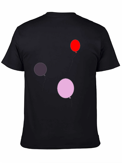 Balloon Print Black T-Shirt