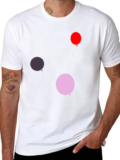 Balloon Print Black T-Shirt