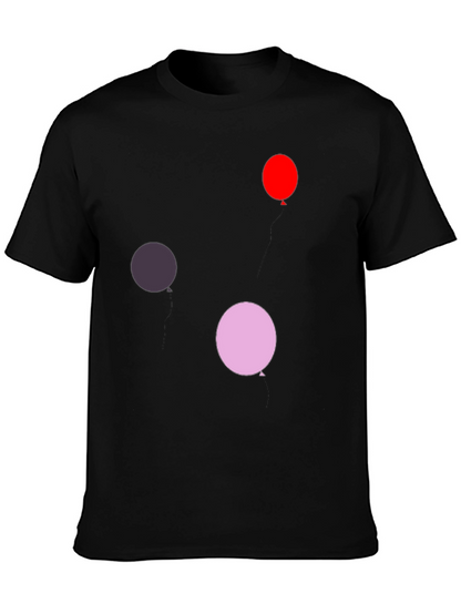 Balloon Print Black T-Shirt