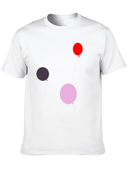 Balloon Print Black T-Shirt