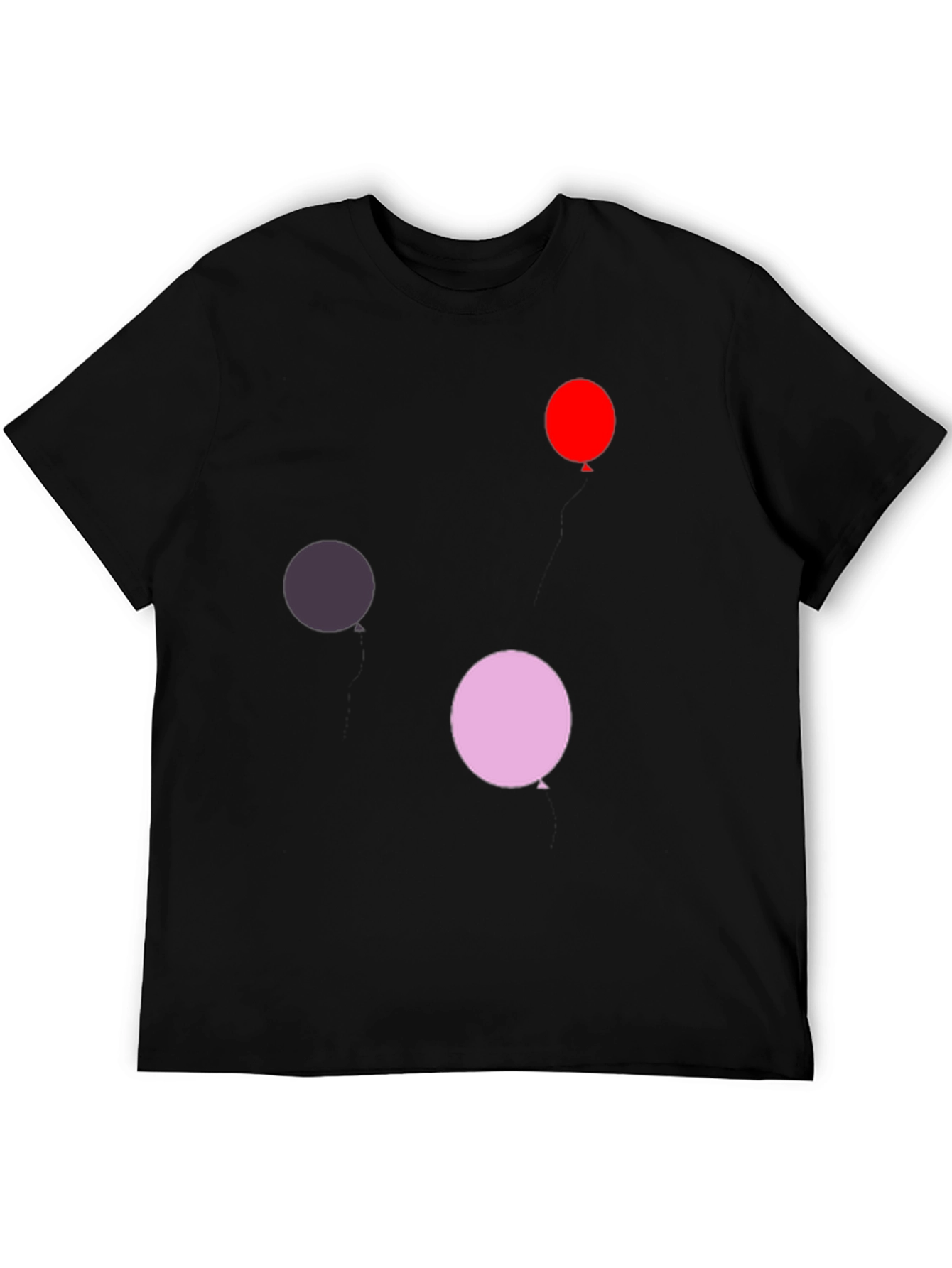 Balloon Print Black T-Shirt
