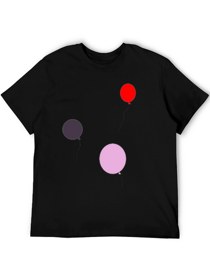 Balloon Print Black T-Shirt