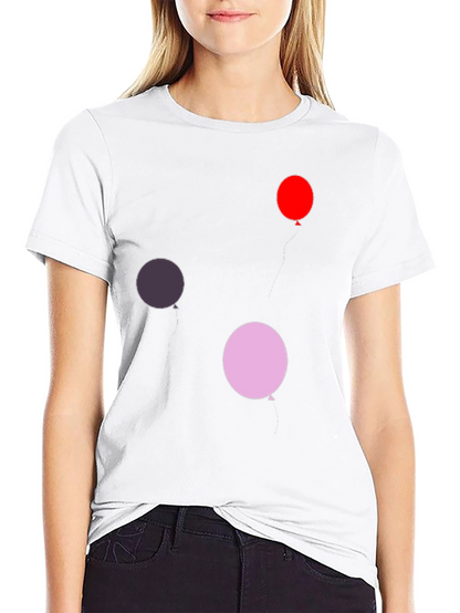 Balloon Print Black T-Shirt