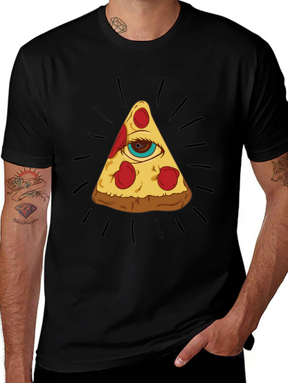 Pizza Eye T-Shirt - Illuminati Foodie Tee
