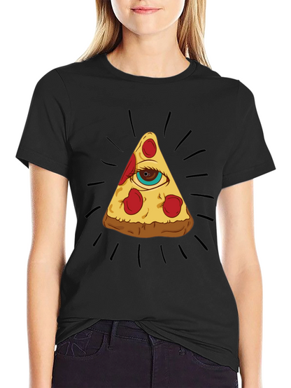 Pizza Eye T-Shirt - Illuminati Foodie Tee