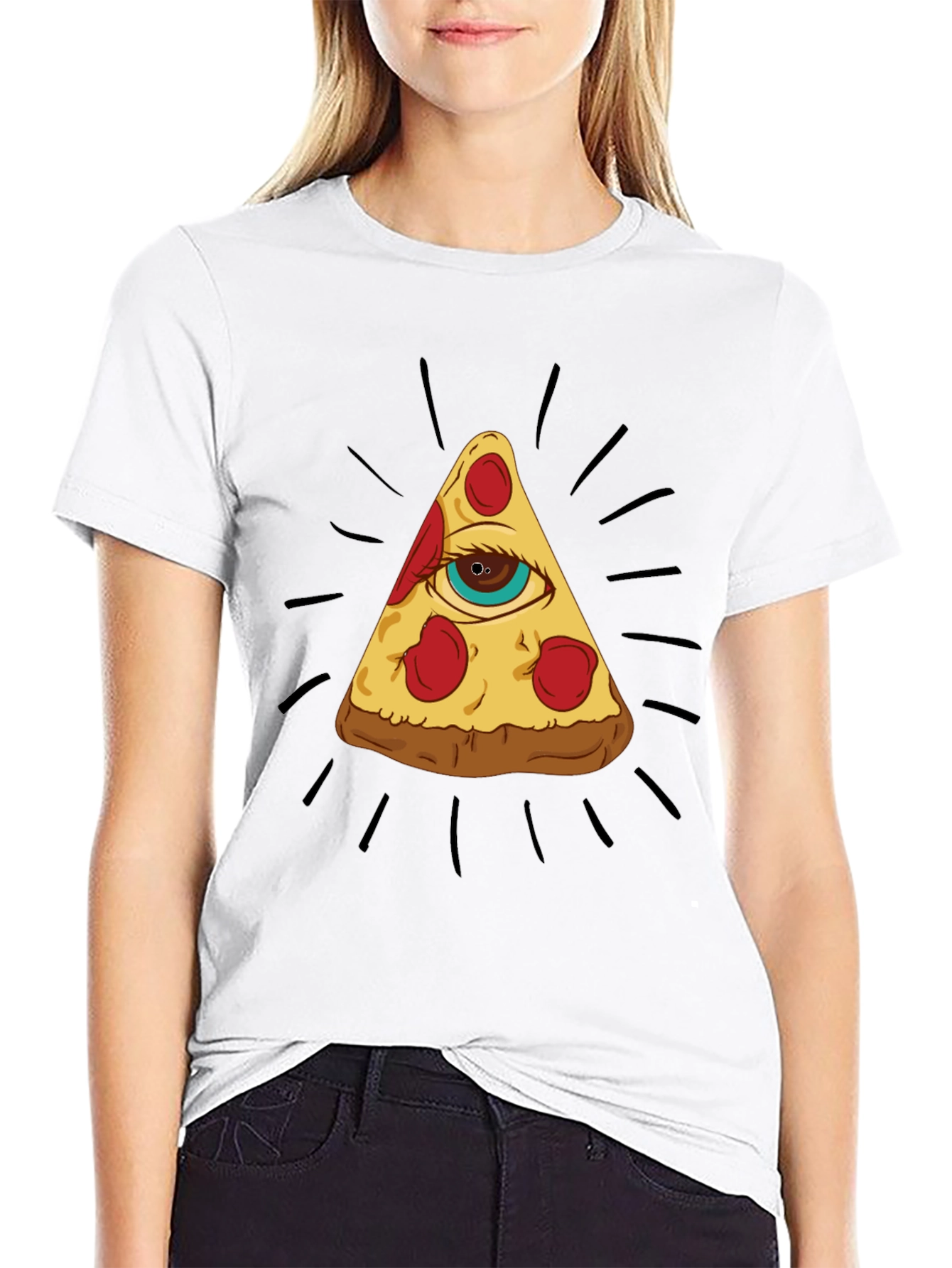 Pizza Eye T-Shirt - Illuminati Foodie Tee