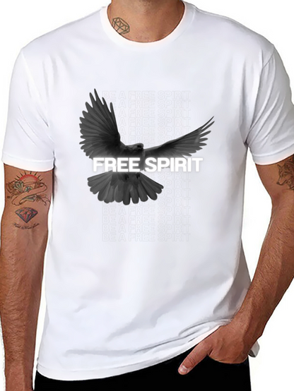 Free Spirit Dove Graphic T-Shirt - Black