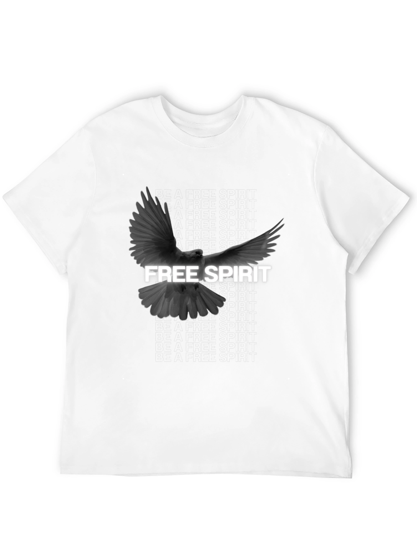 Free Spirit Dove Graphic T-Shirt - Black